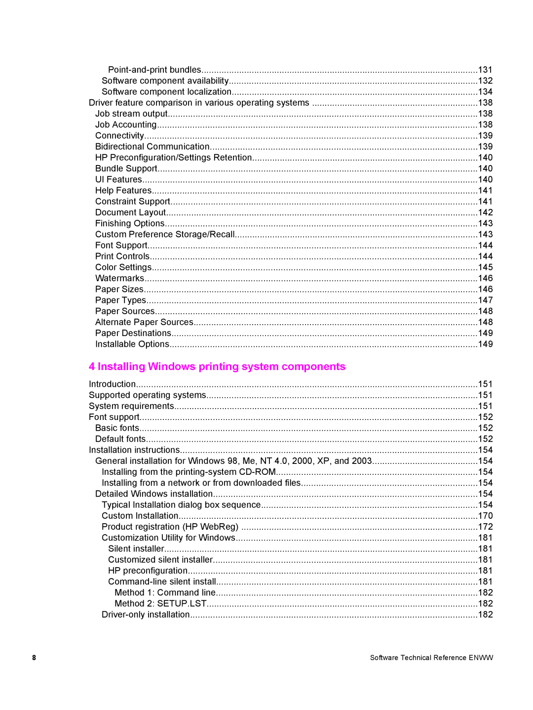 HP 3500 3500 manual Installing Windows printing system components 