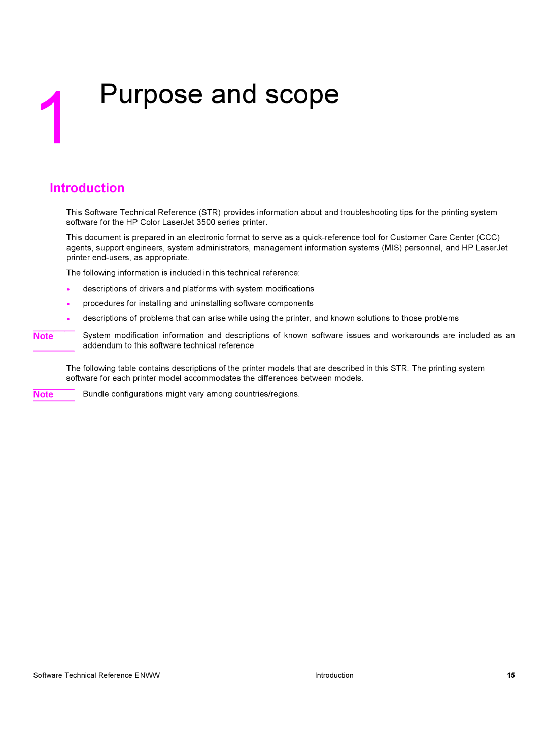 HP 3500 3500 manual Purpose and scope, Introduction 