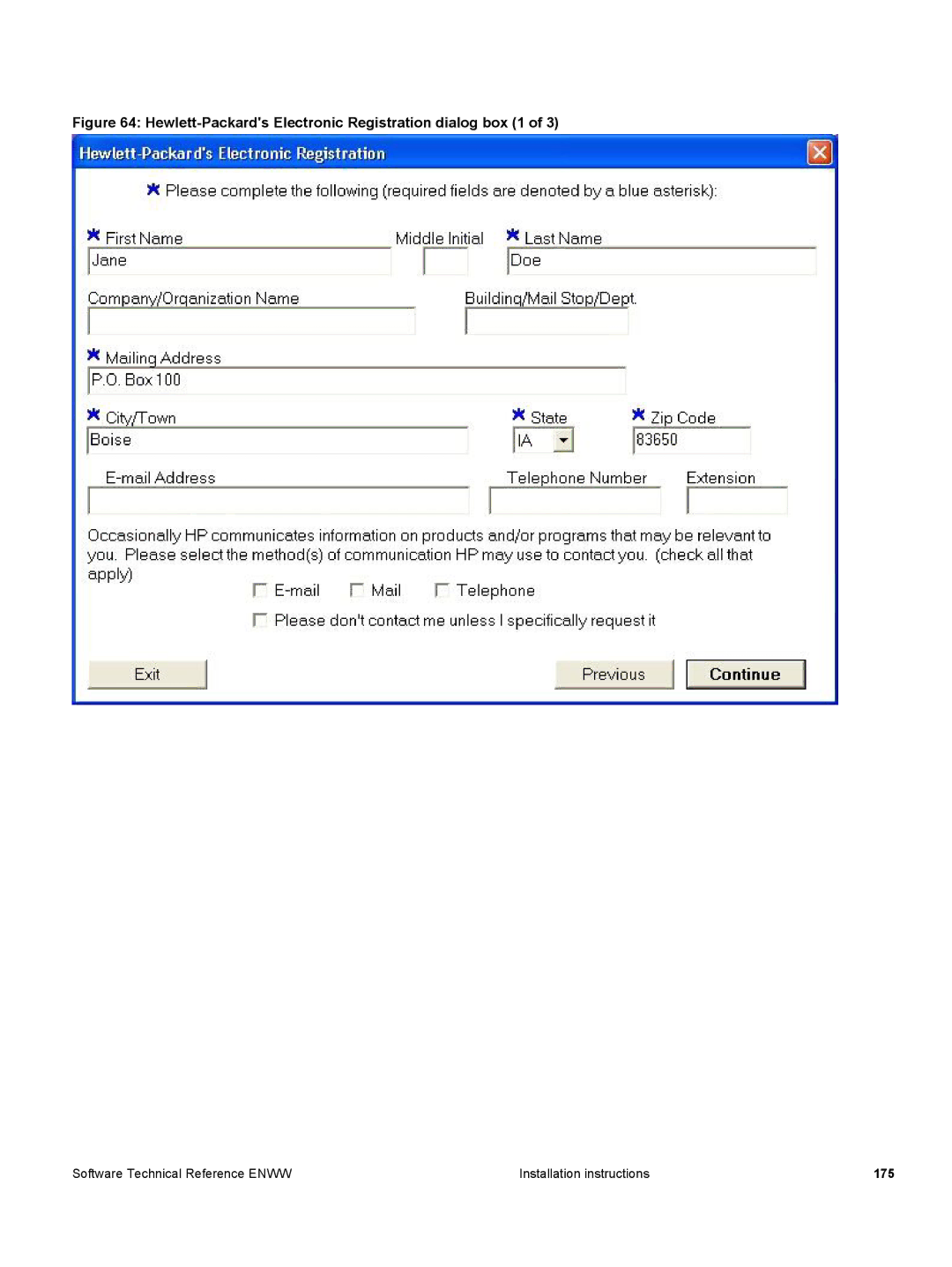 HP 3500 3500 manual Hewlett-Packards Electronic Registration dialog box 1 