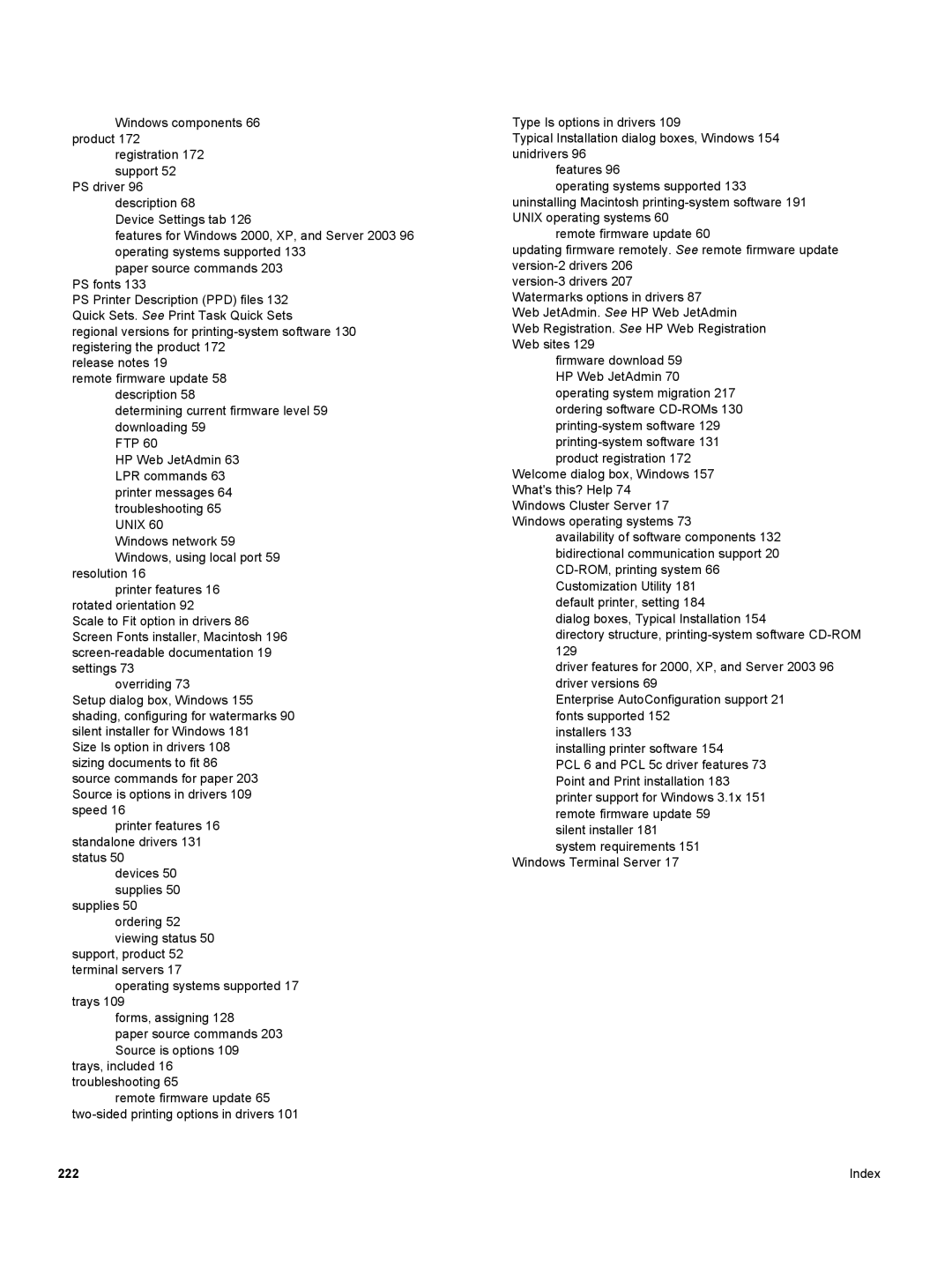 HP 3500 3500 manual Index 