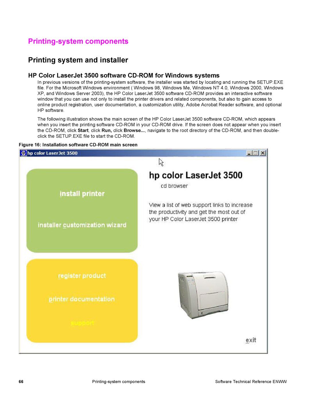 HP 3500 3500 manual Printing-system components, Printing system and installer 