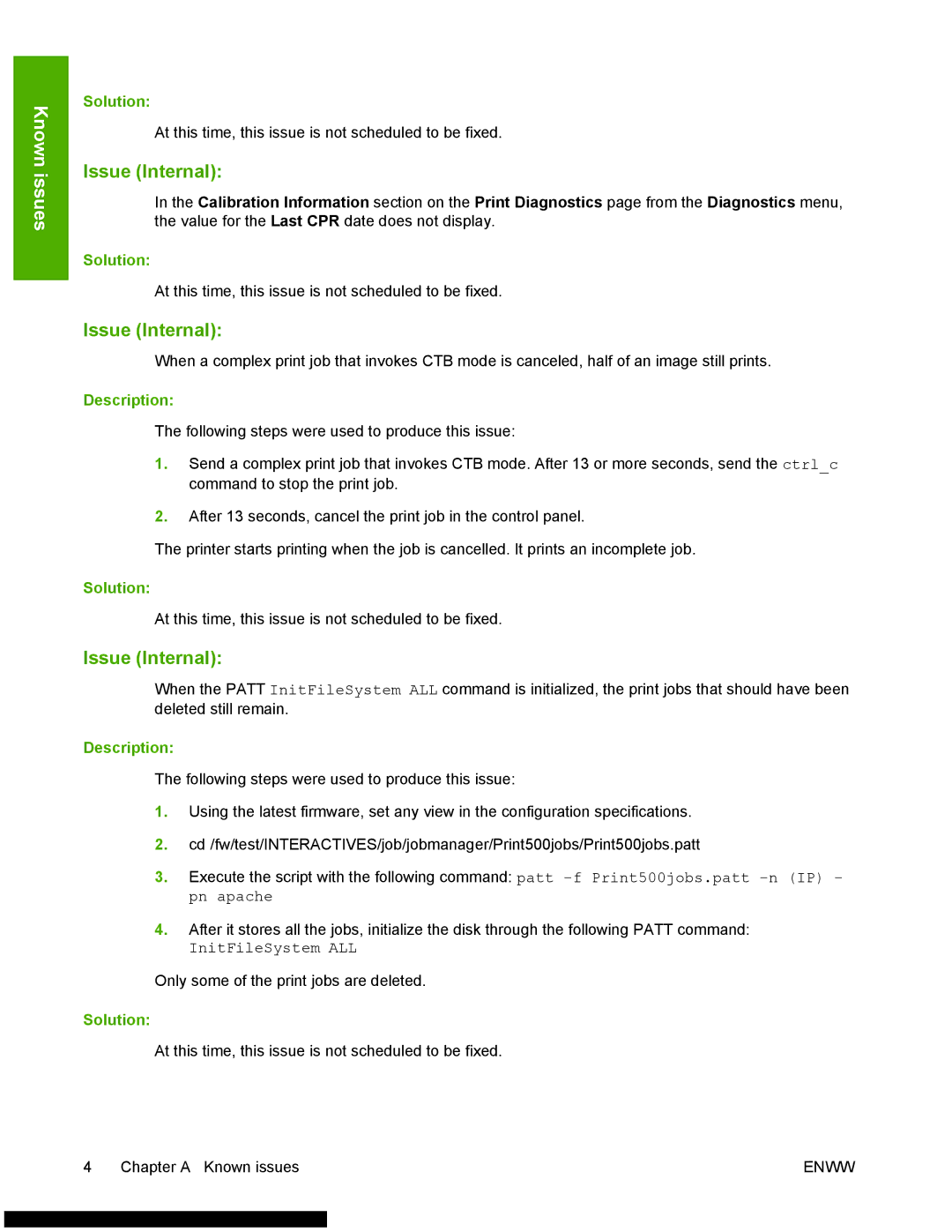 HP 3500 manual InitFileSystem ALL 