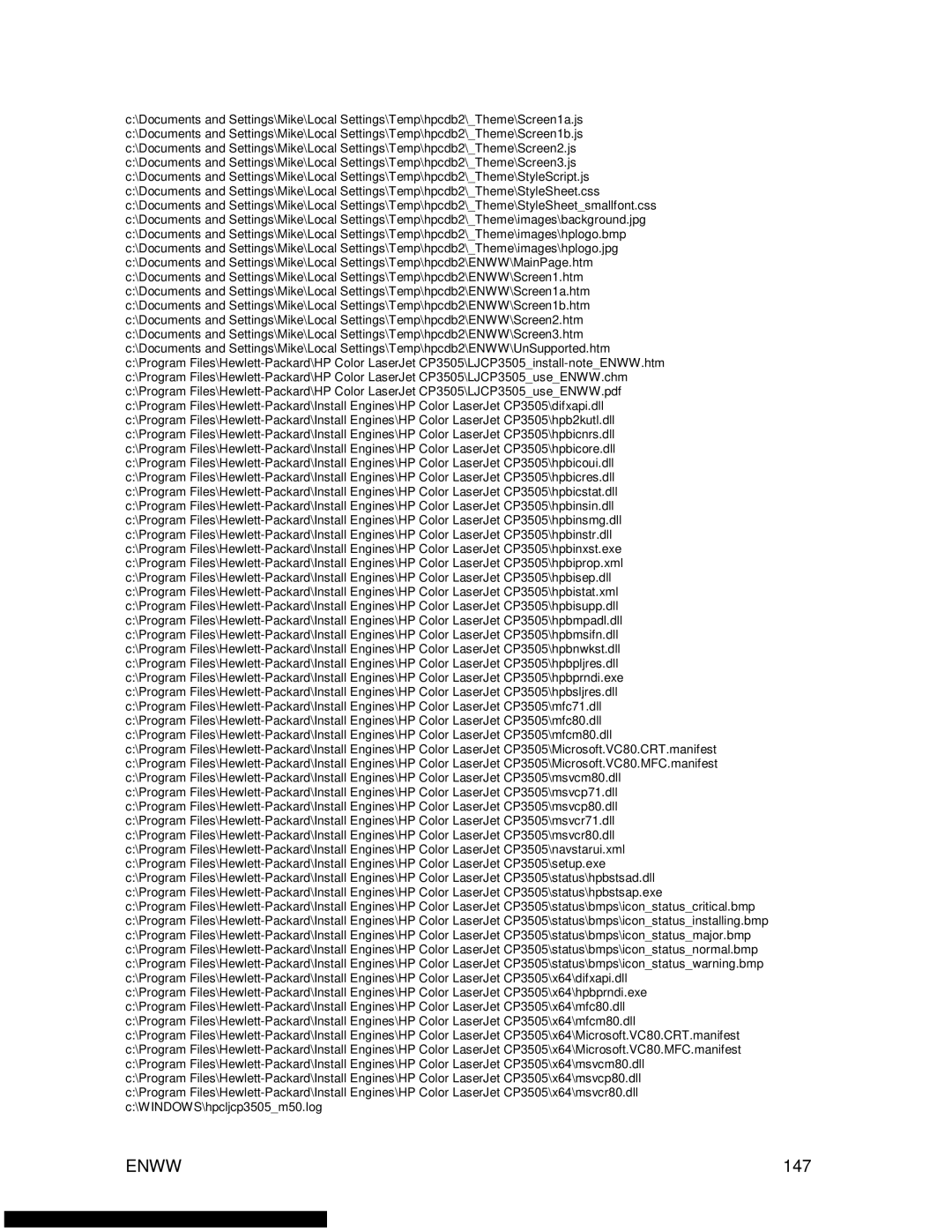 HP 3500 manual 147 