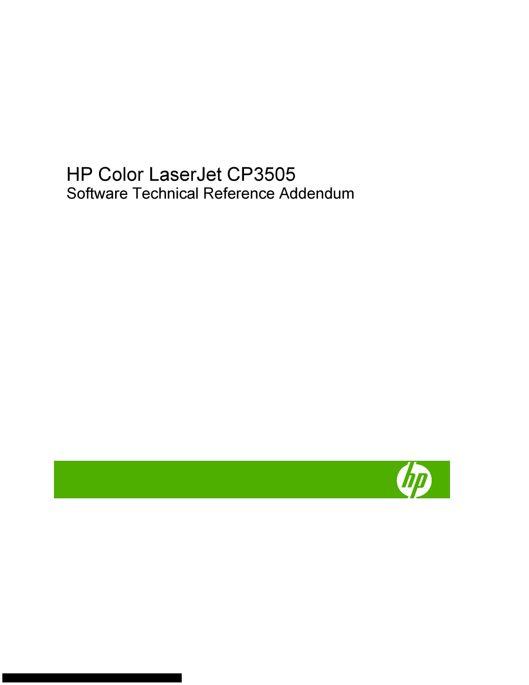 HP 3500 manual HP Color LaserJet CP3505 