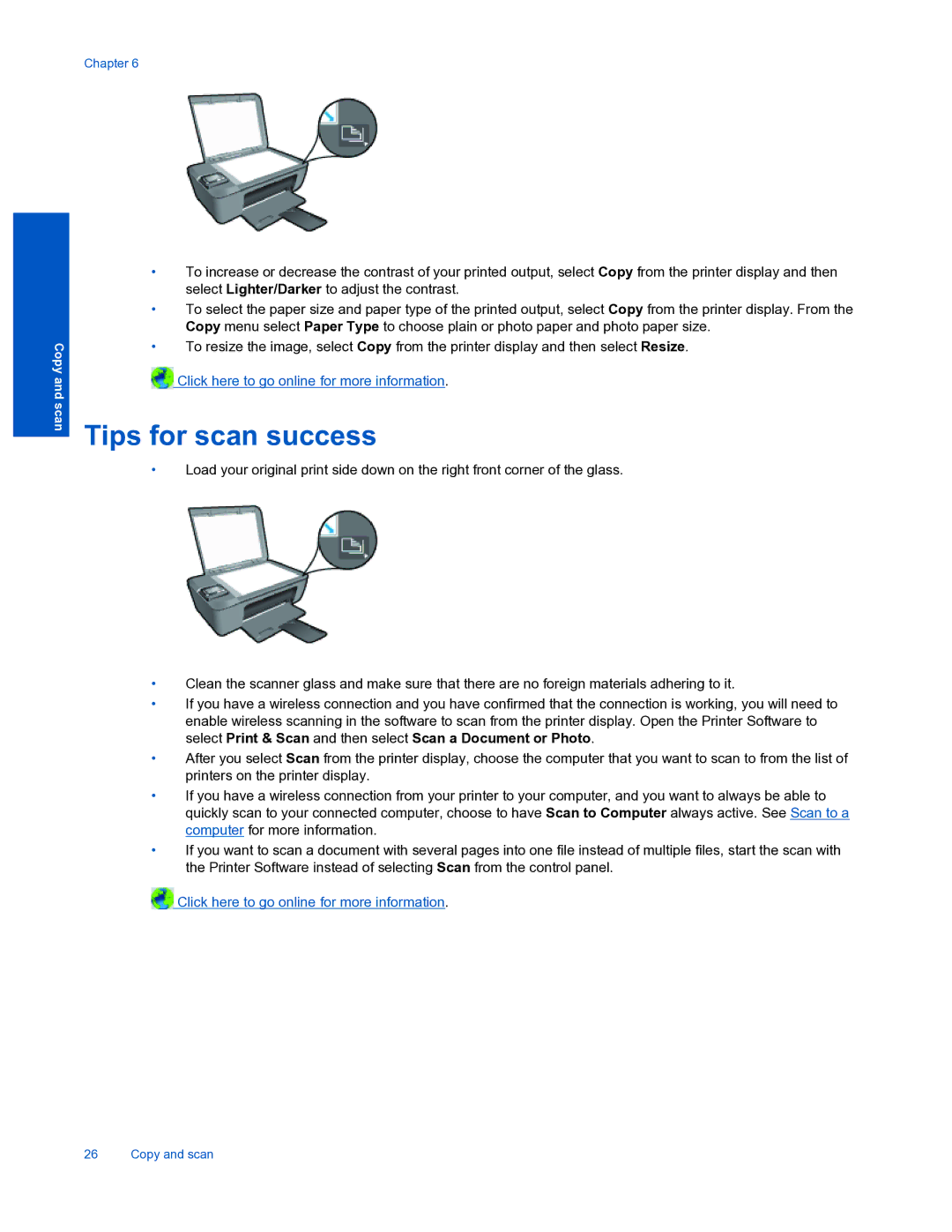 HP 3510 manual Tips for scan success 