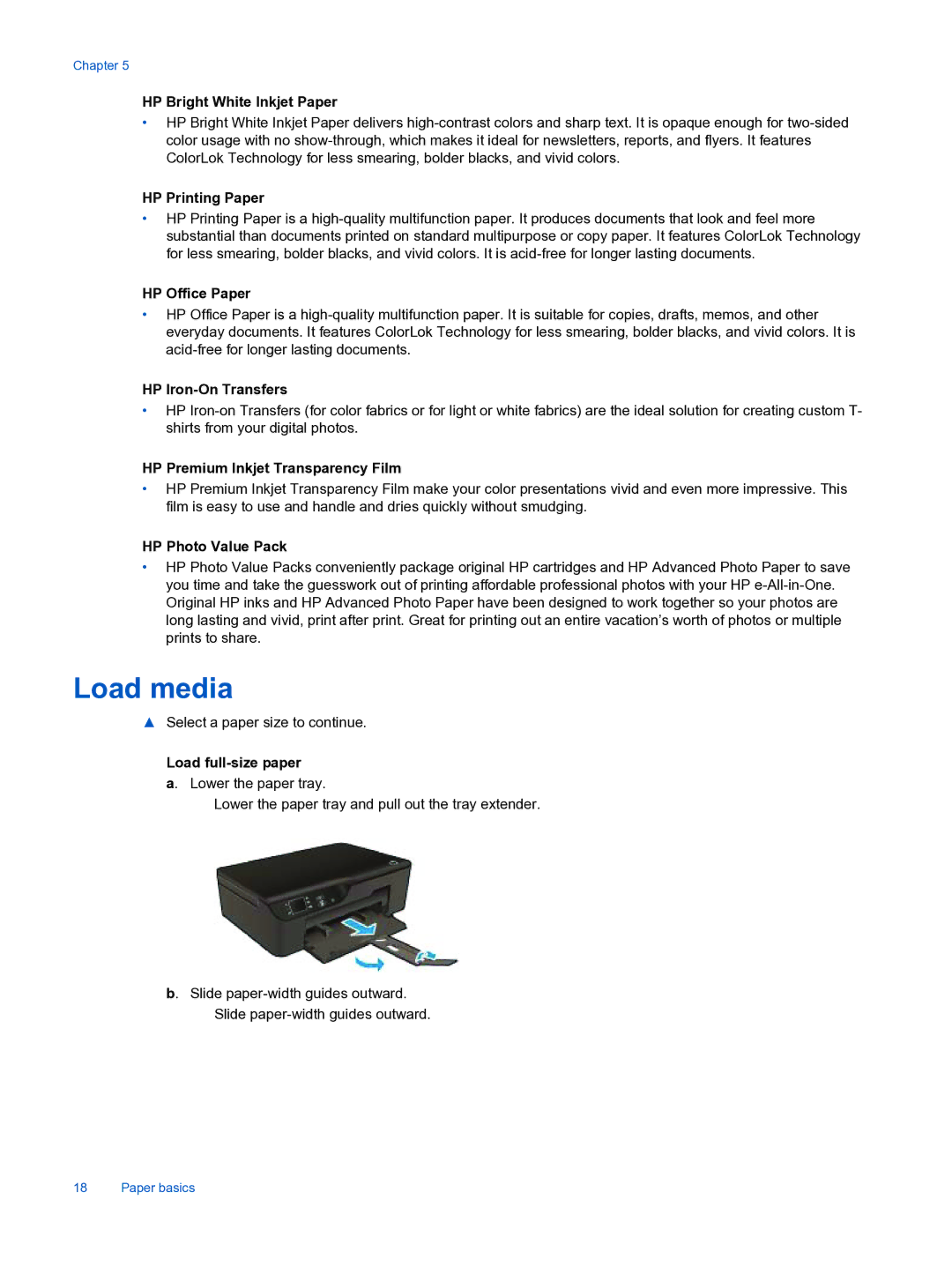 HP 3526, 3522 manual Load media 