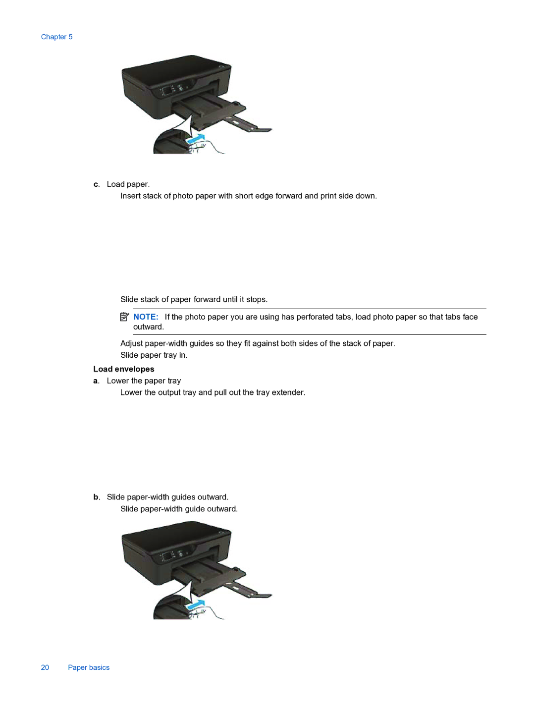 HP 3526, 3522 manual Load envelopes 