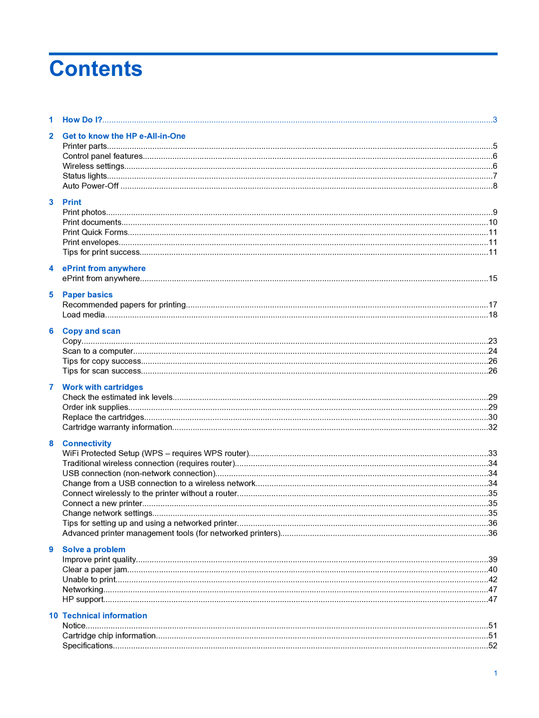 HP 3522, 3526 manual Contents 