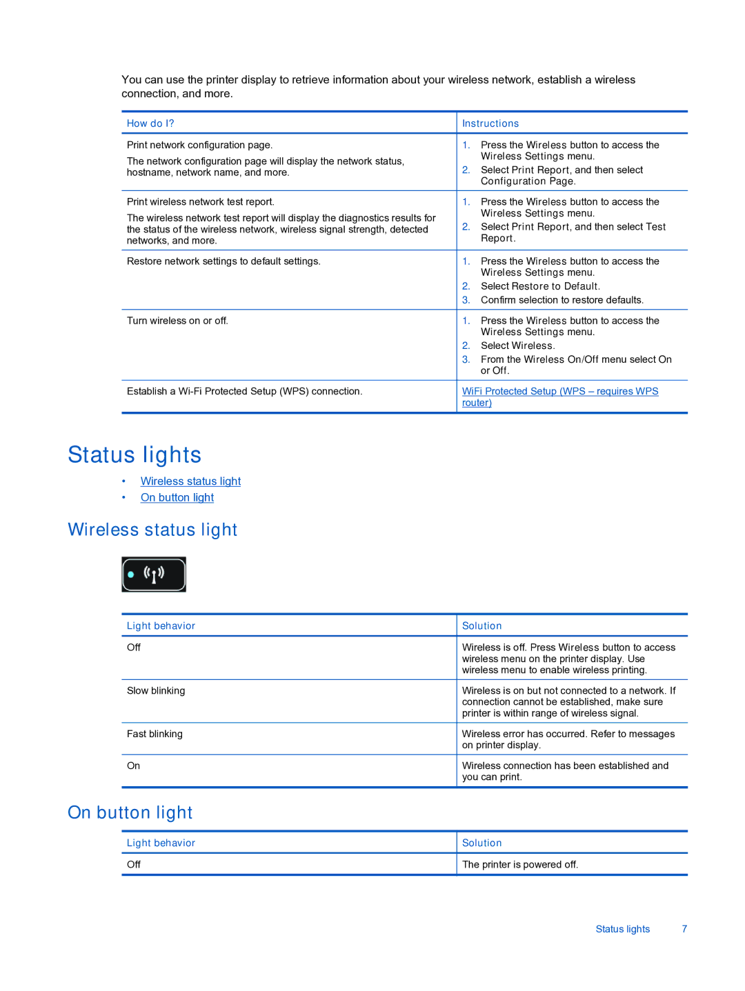 HP 3522, 3526 manual Status lights, How do I? Instructions 