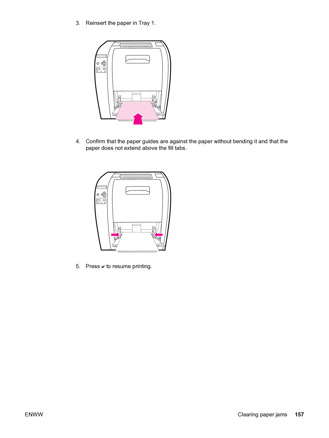 HP 3550 manual Clearing paper jams 