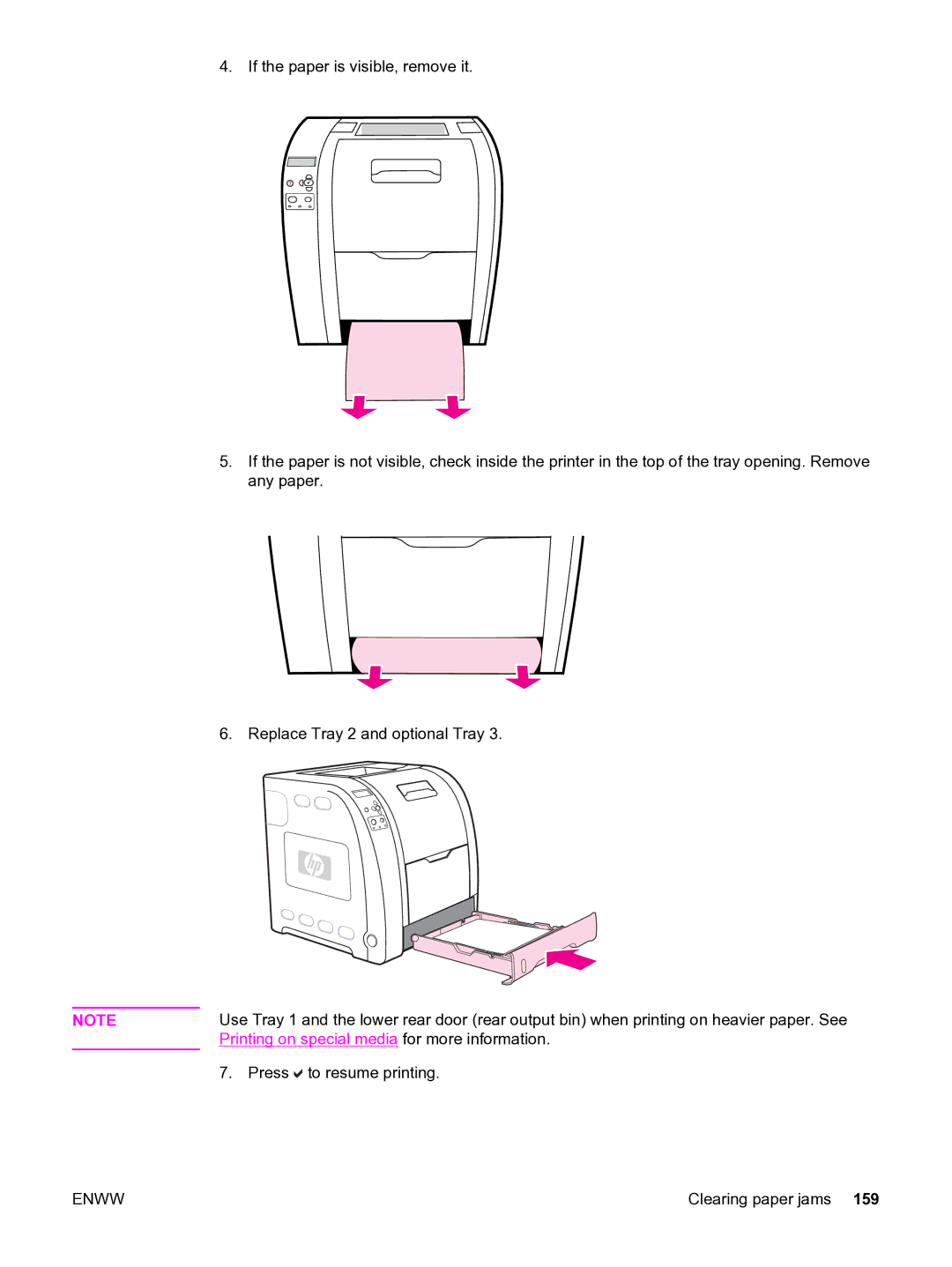 HP 3550 manual Printing on special media for more information 