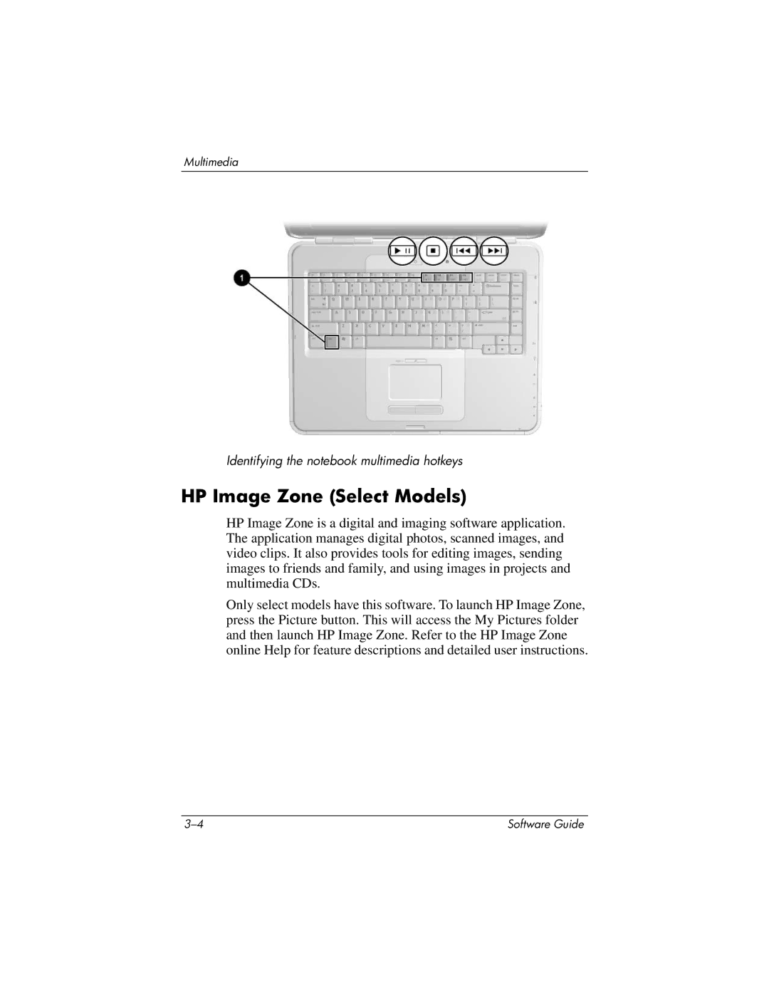 HP 355385-001 manual HP Image Zone Select Models 