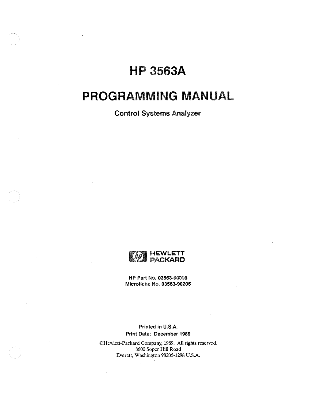 HP 3563A manual 