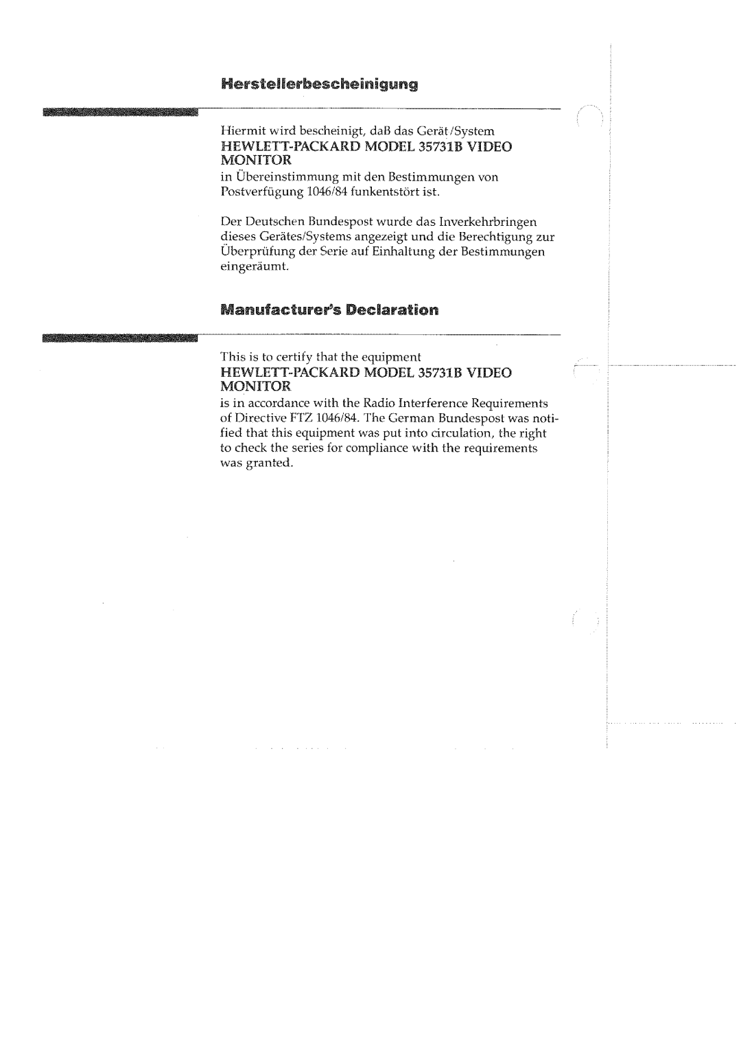 HP 35731 manual 