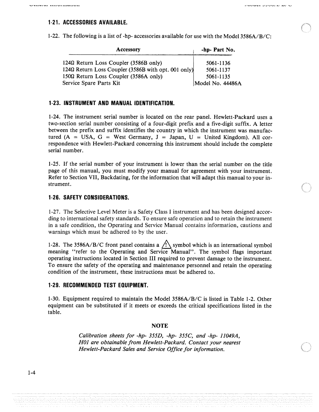 HP 3586B, 3586A, 3586C manual 