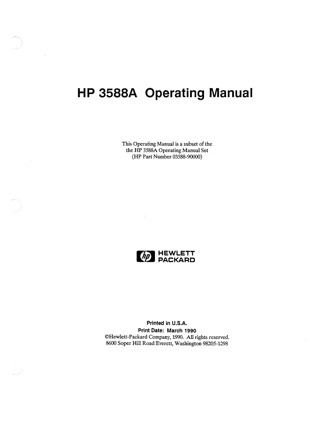 HP 3588A manual 