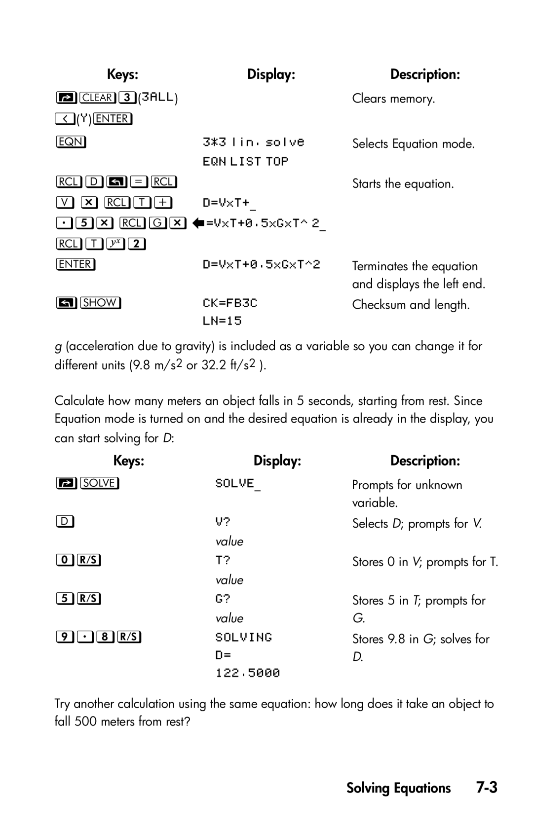 HP 35s Scientific manual , , G, ,  