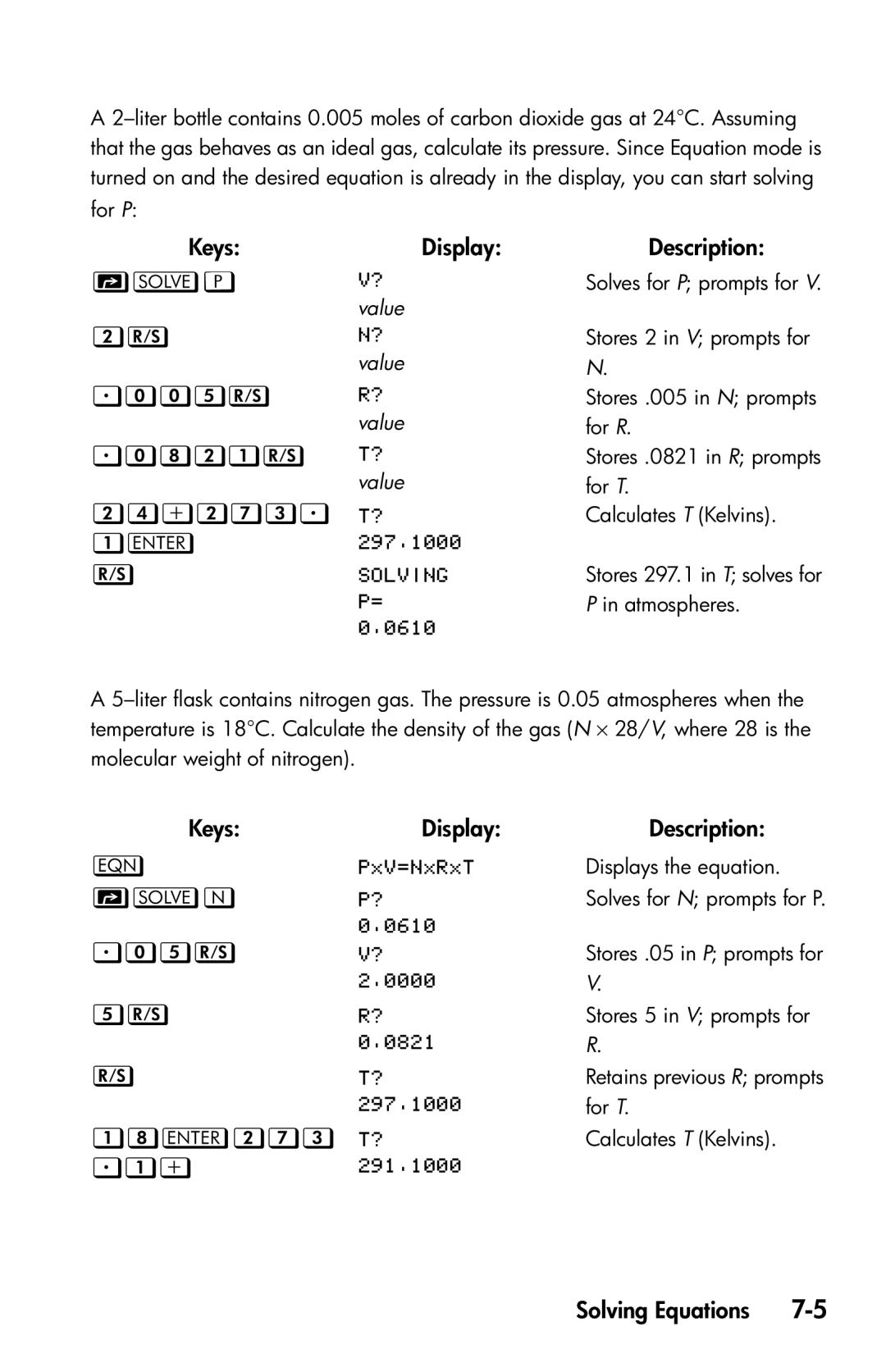 HP 35s Scientific manual  P, , ,  , , ,  ,  