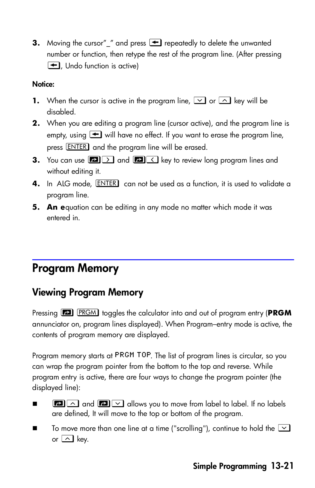 HP 35s Scientific manual Viewing Program Memory 