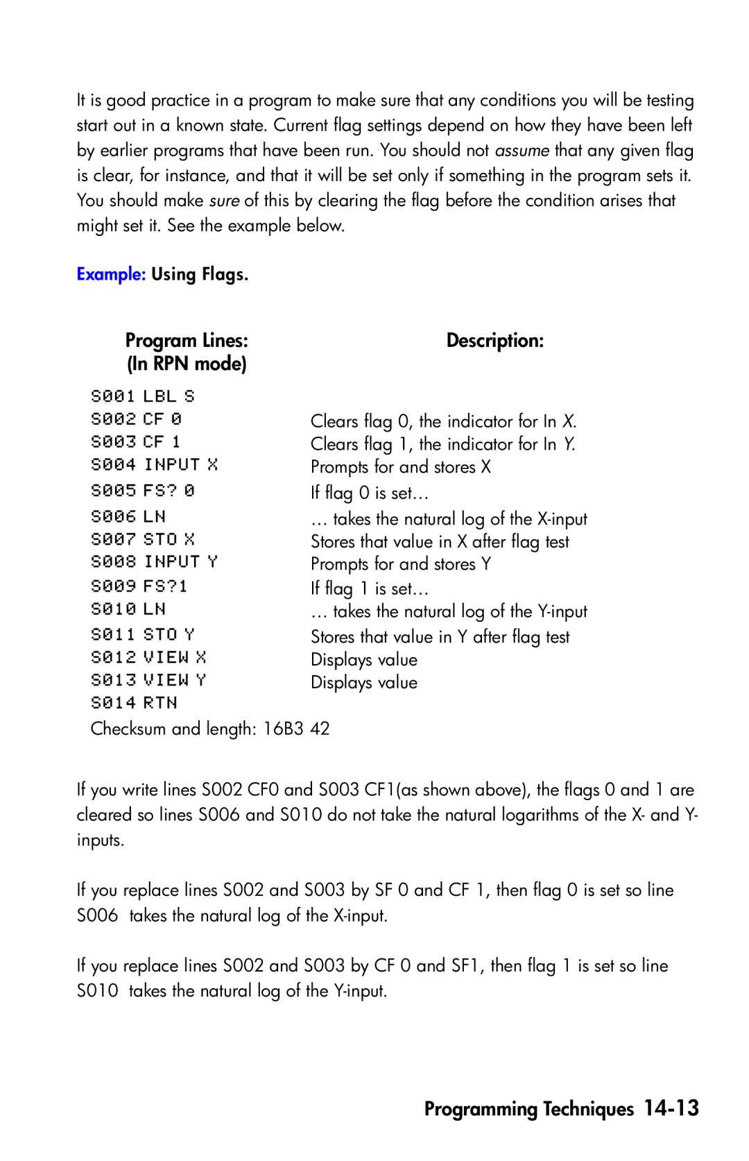 HP 35s Scientific manual … takes the natural log of the X-input 