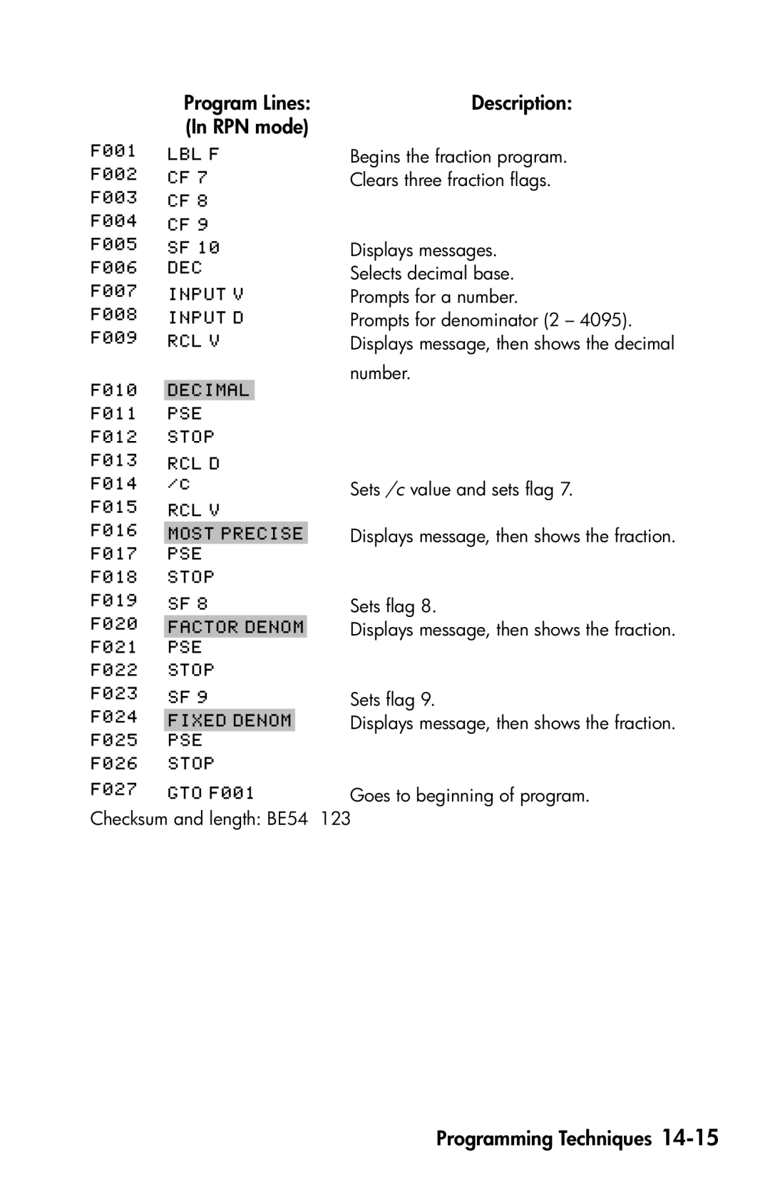 HP 35s Scientific manual Number 