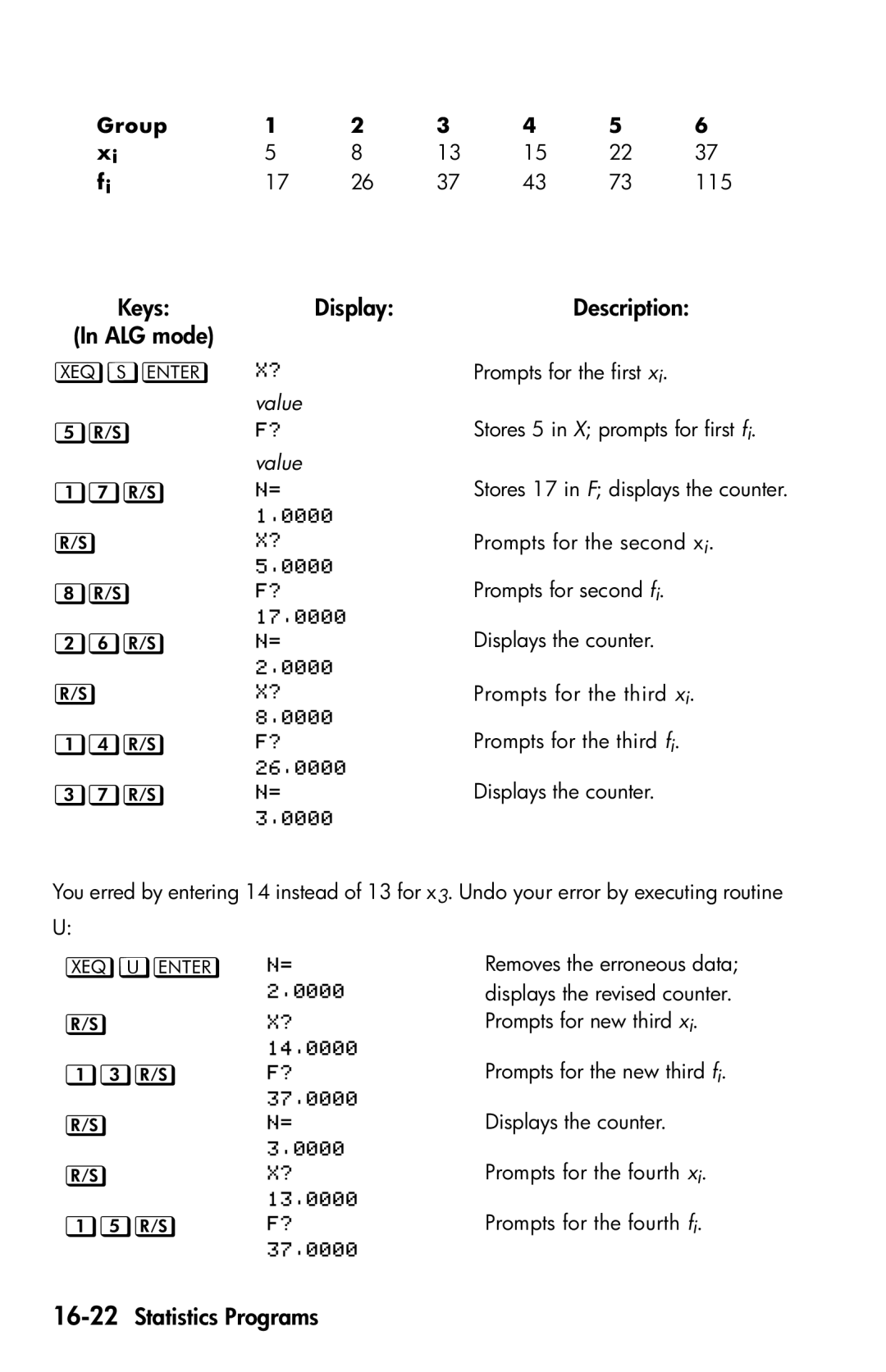 HP 35s Scientific manual , , ,  U , ,  