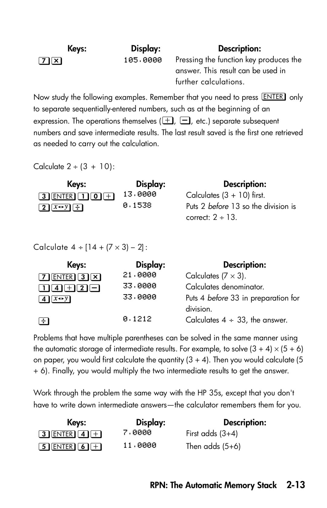 HP 35s Scientific manual , , , , ,  