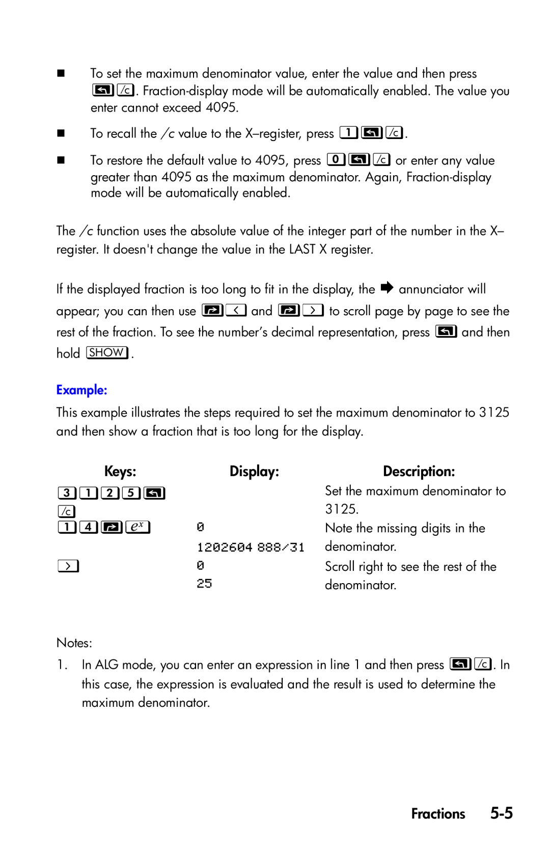 HP 35s Scientific manual , KeysDisplay 