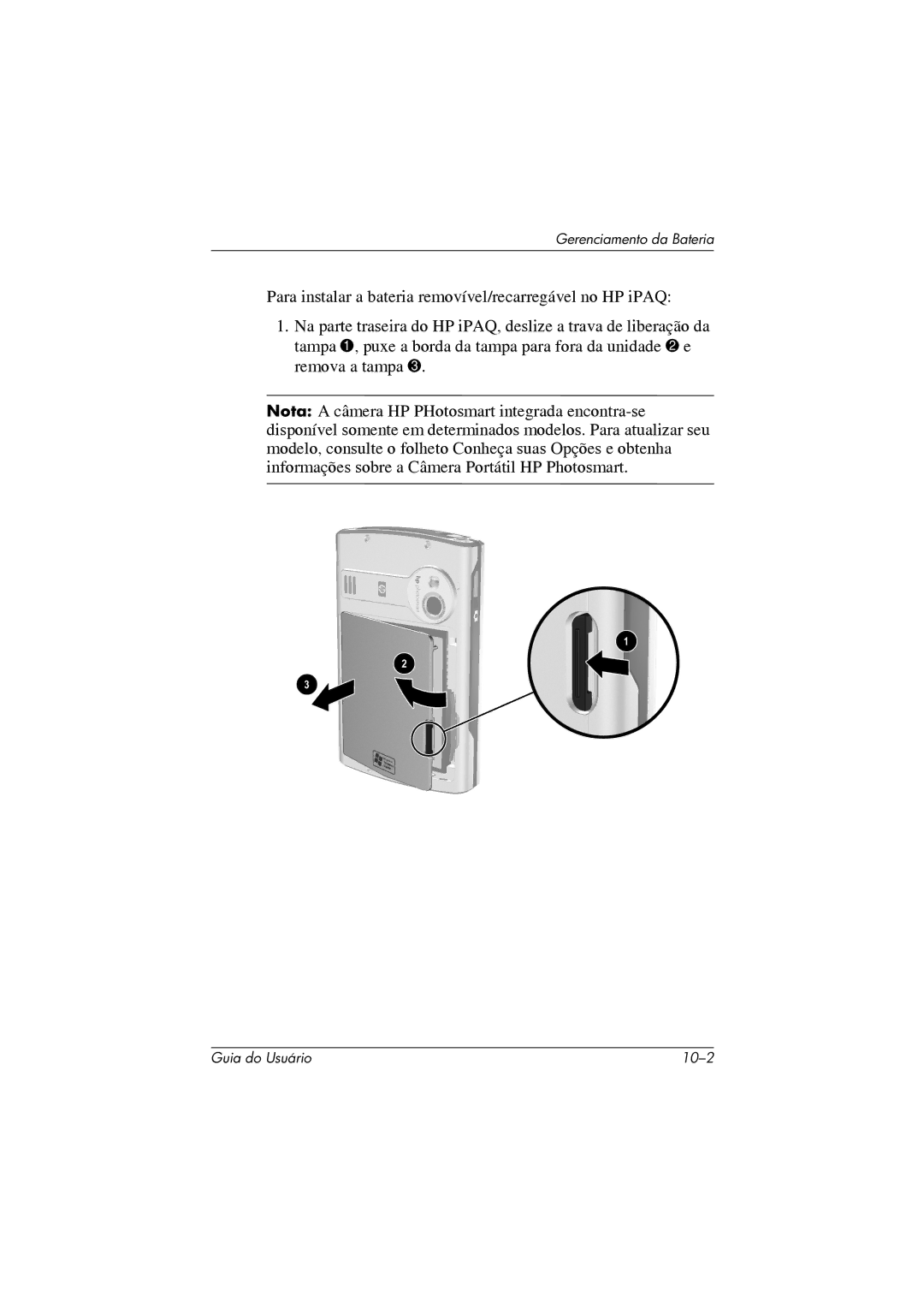 HP 364351-202 manual Gerenciamento da Bateria 