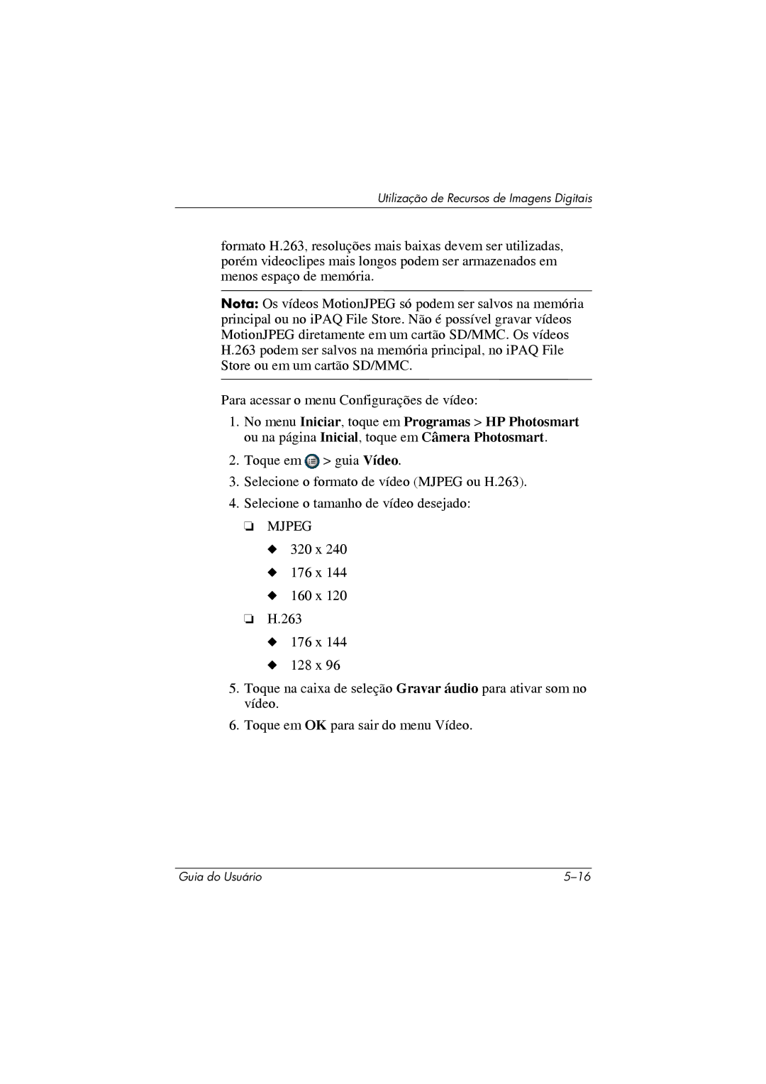 HP 364351-202 manual Mjpeg 