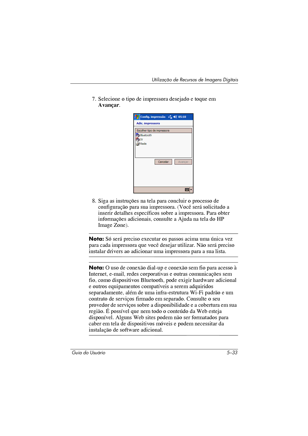 HP 364351-202 manual Utilização de Recursos de Imagens Digitais 