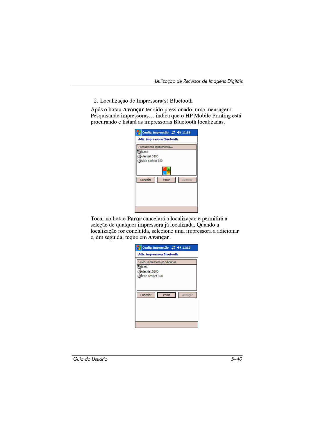 HP 364351-202 manual Utilização de Recursos de Imagens Digitais 