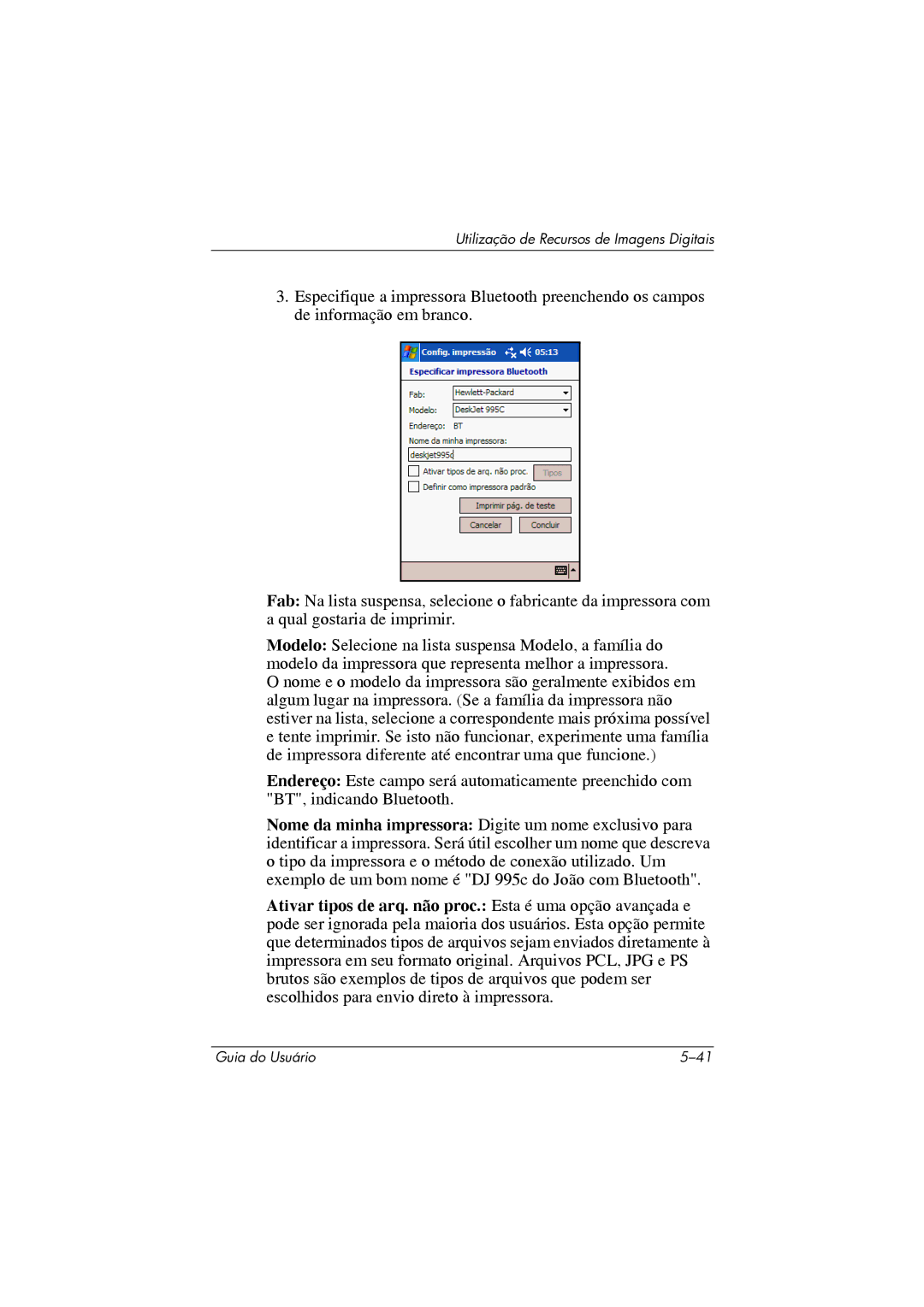 HP 364351-202 manual Utilização de Recursos de Imagens Digitais 