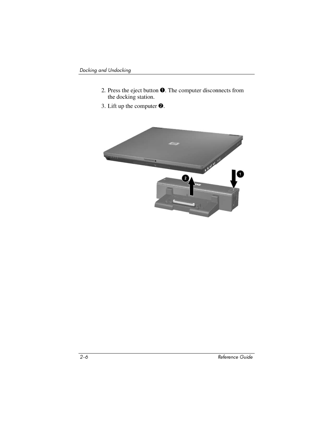 HP 367055-002 manual Docking and Undocking 