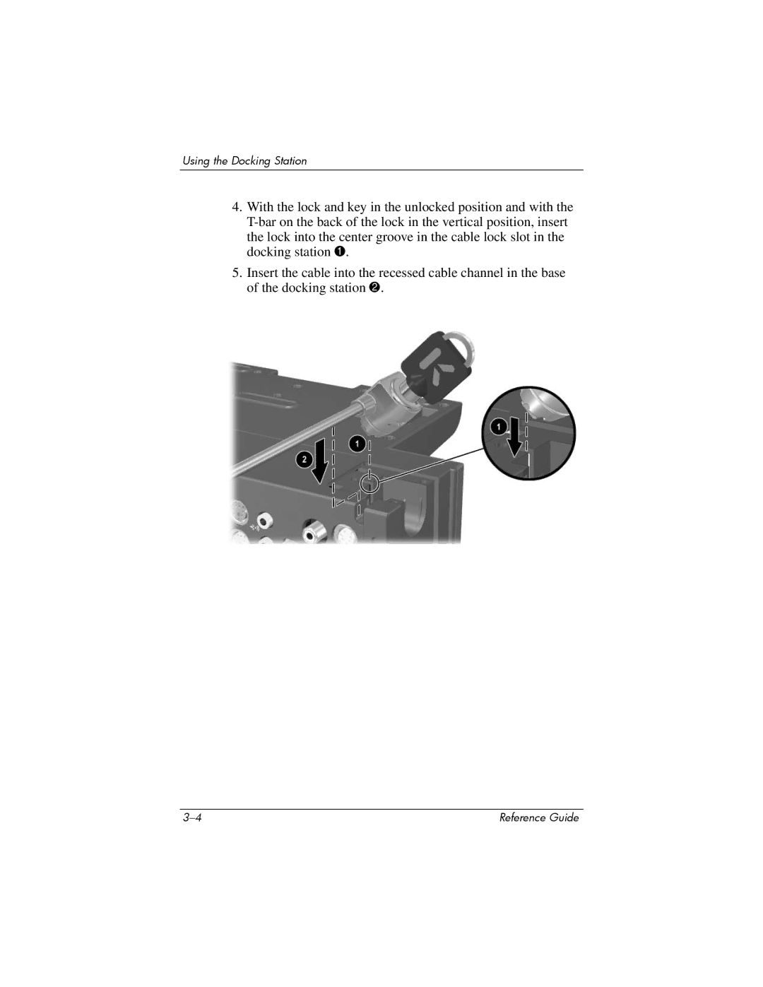 HP 367055-002 manual Using the Docking Station 