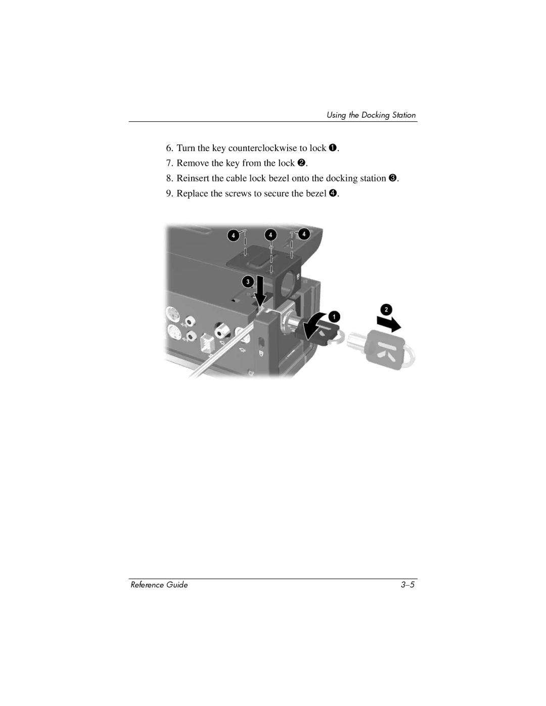 HP 367055-002 manual Using the Docking Station 