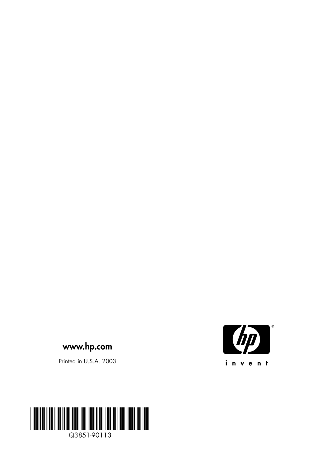 HP 3690, 3670 manual Q3851-90113 