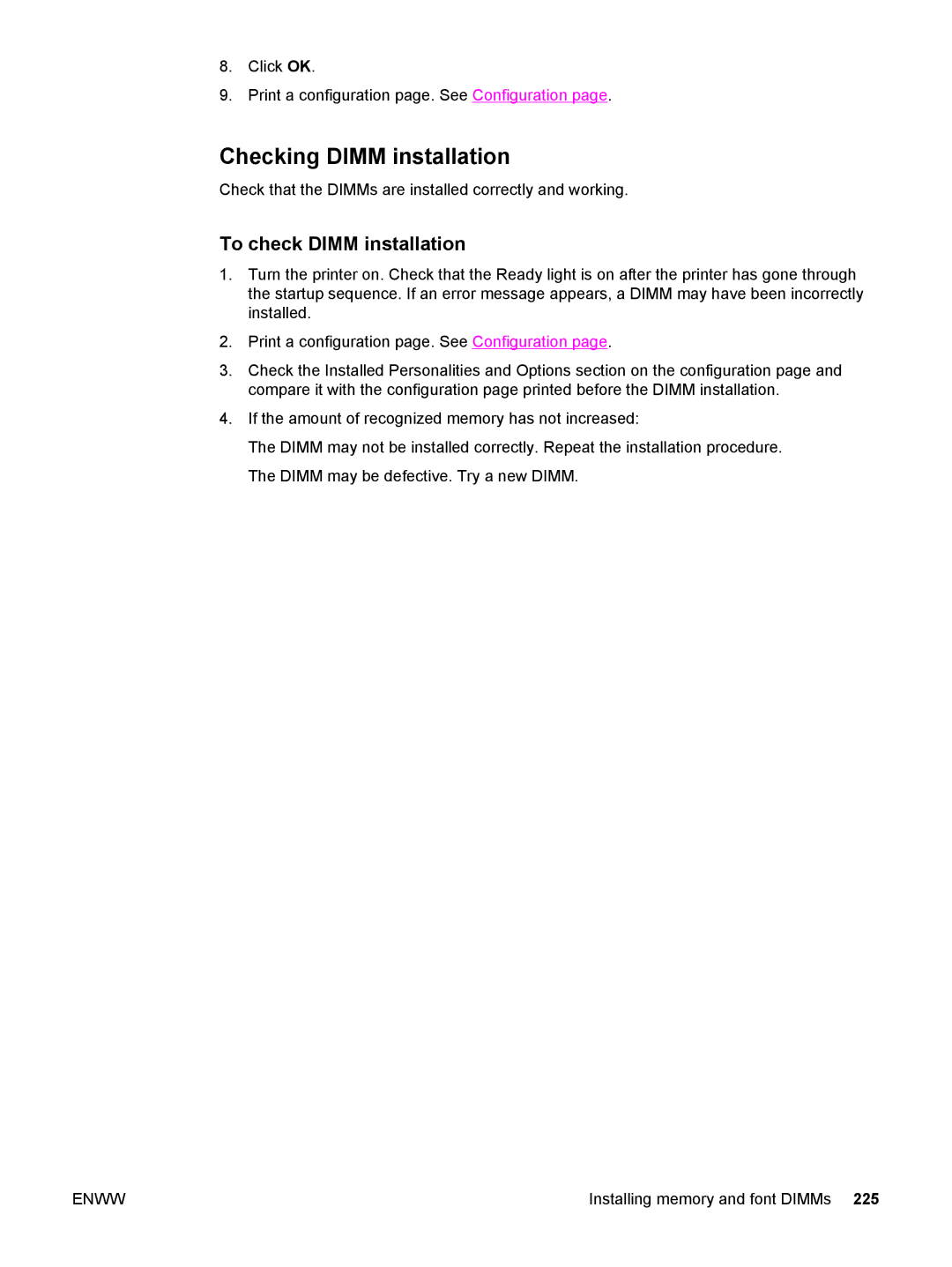 HP 3500, 3700 manual Checking Dimm installation, To check Dimm installation 