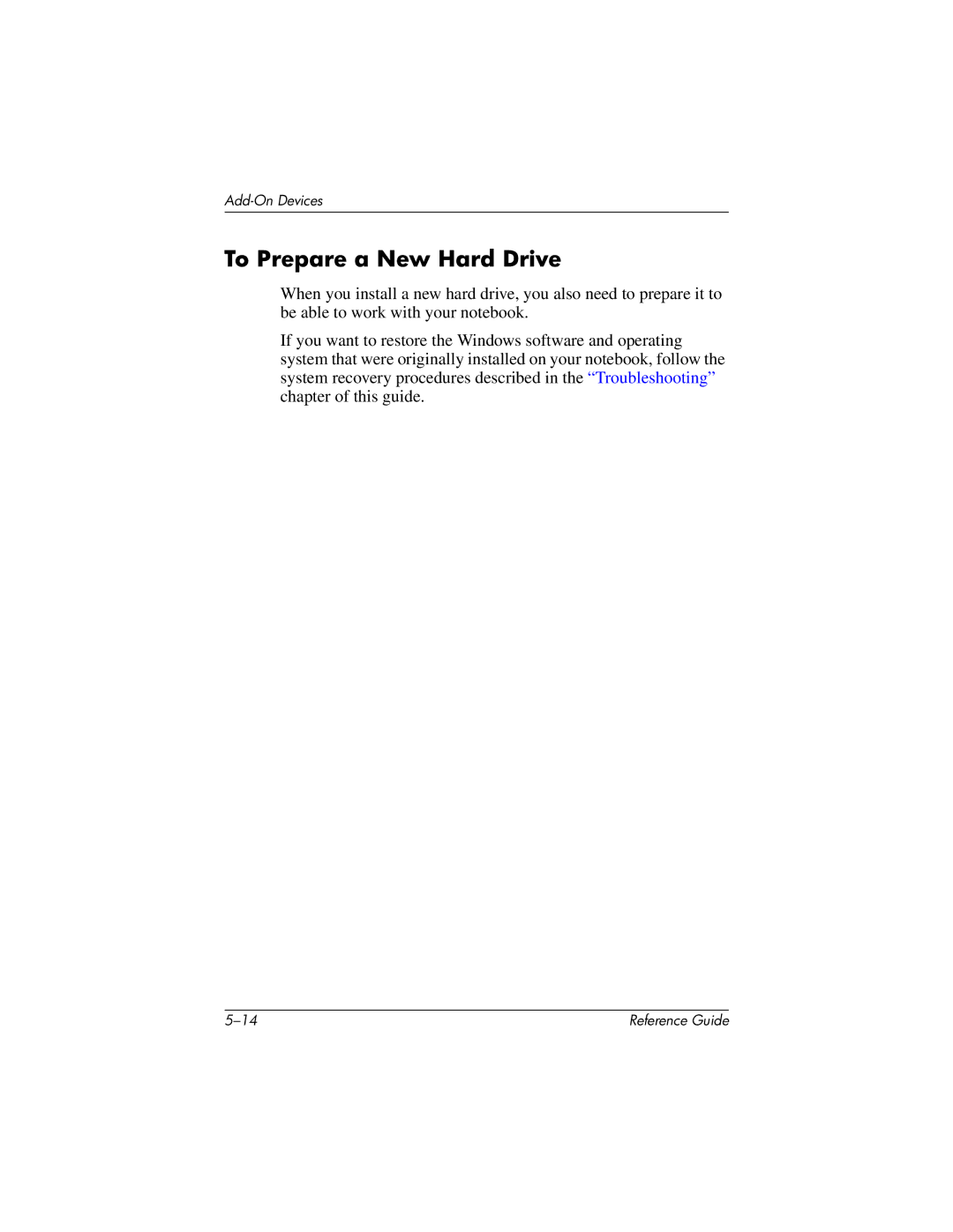 HP 370697-002 manual To Prepare a New Hard Drive 