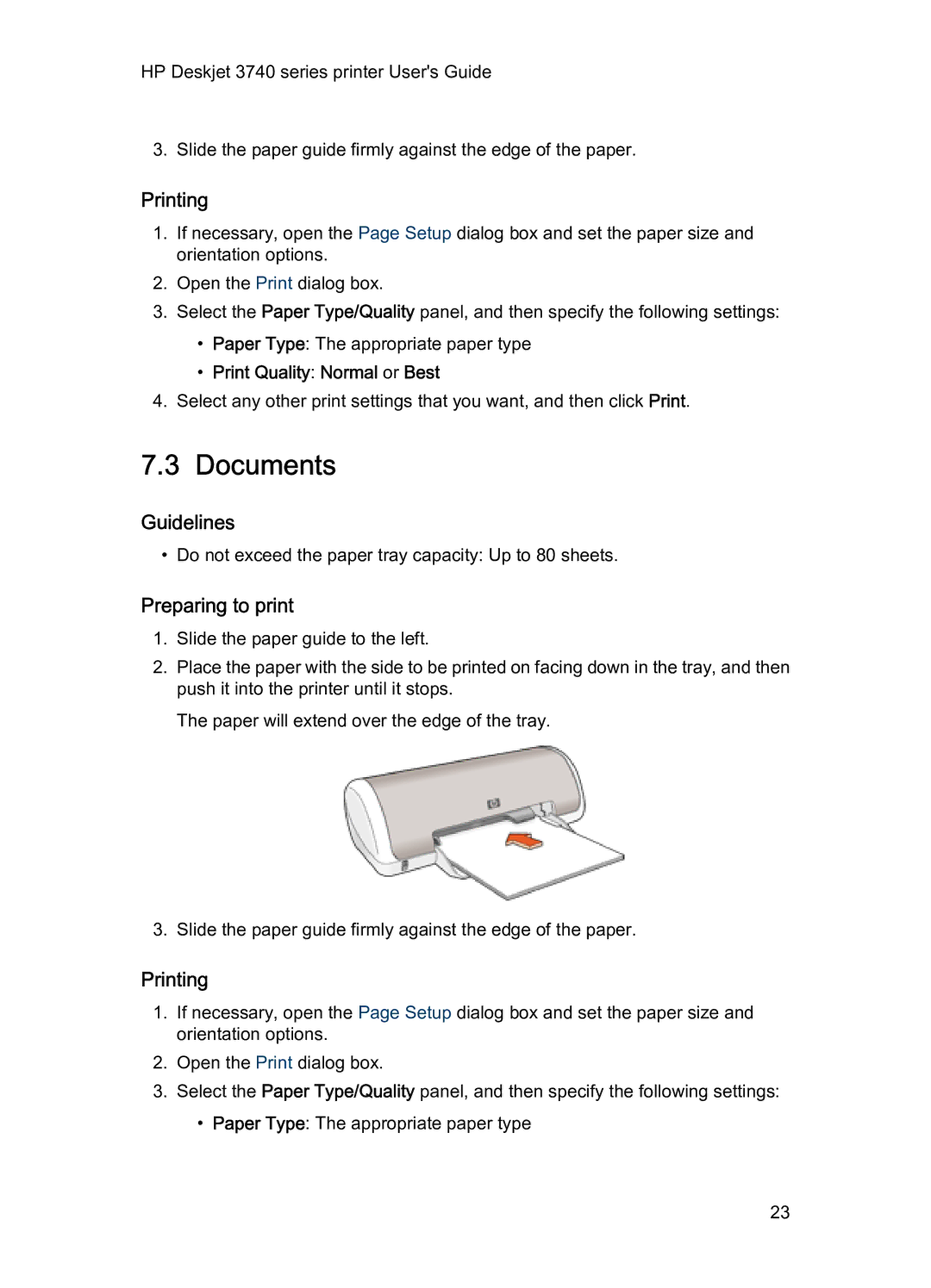 HP 3740 manual Documents 