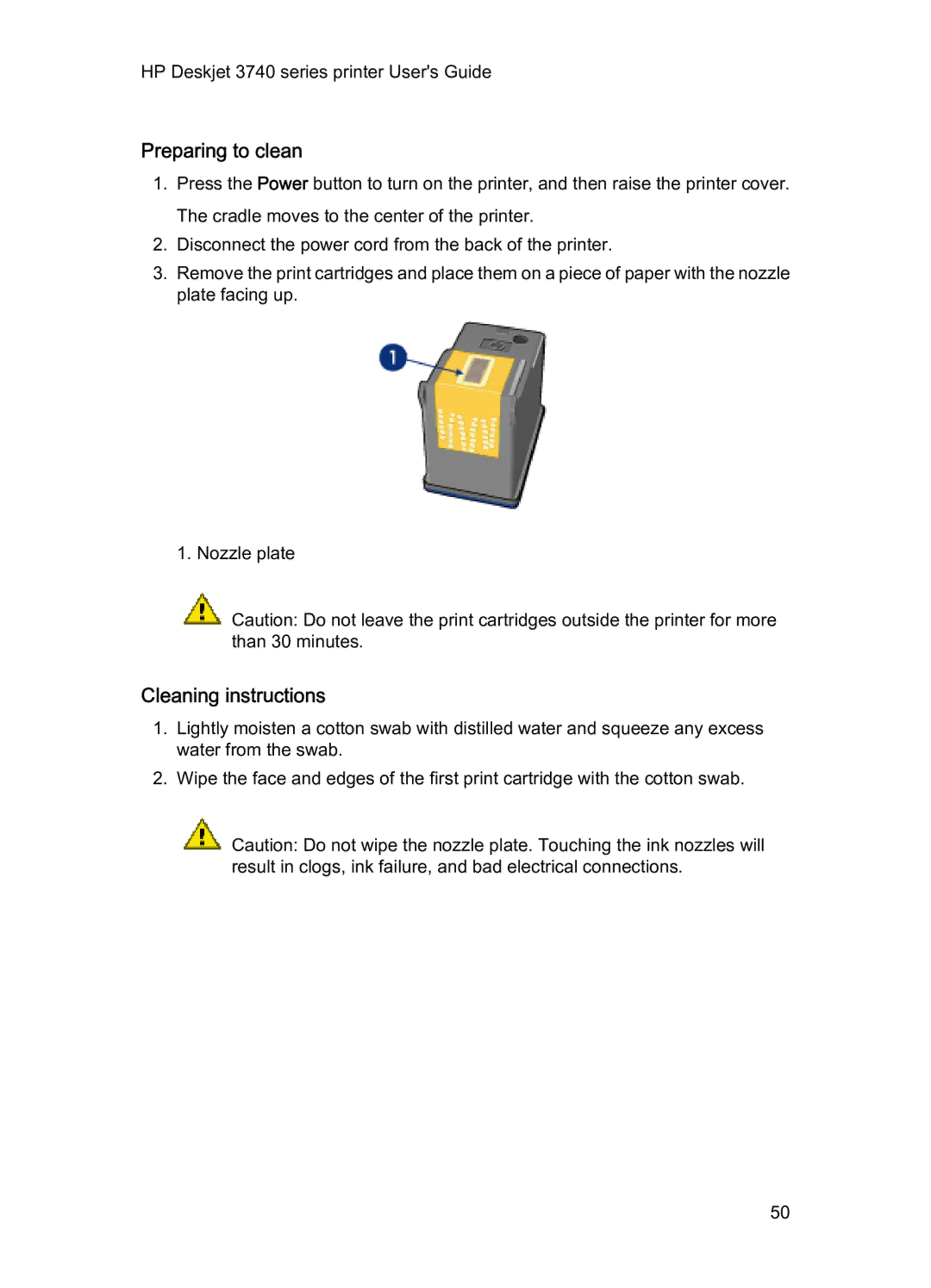 HP 3740 manual Preparing to clean, Cleaning instructions 