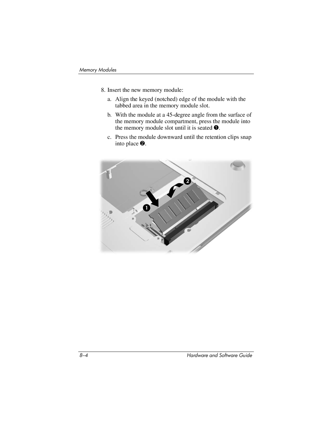 HP 375424-001 manual Memory Modules 