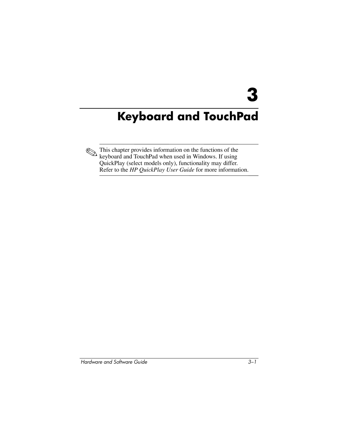 HP 375424-001 manual Keyboard and TouchPad 