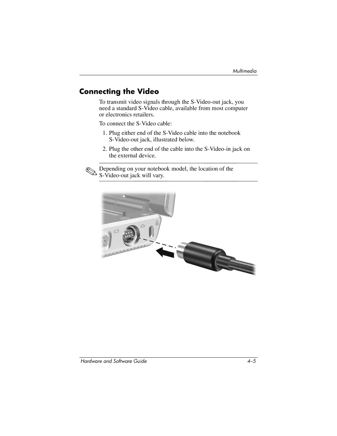 HP 375424-001 manual Connecting the Video 