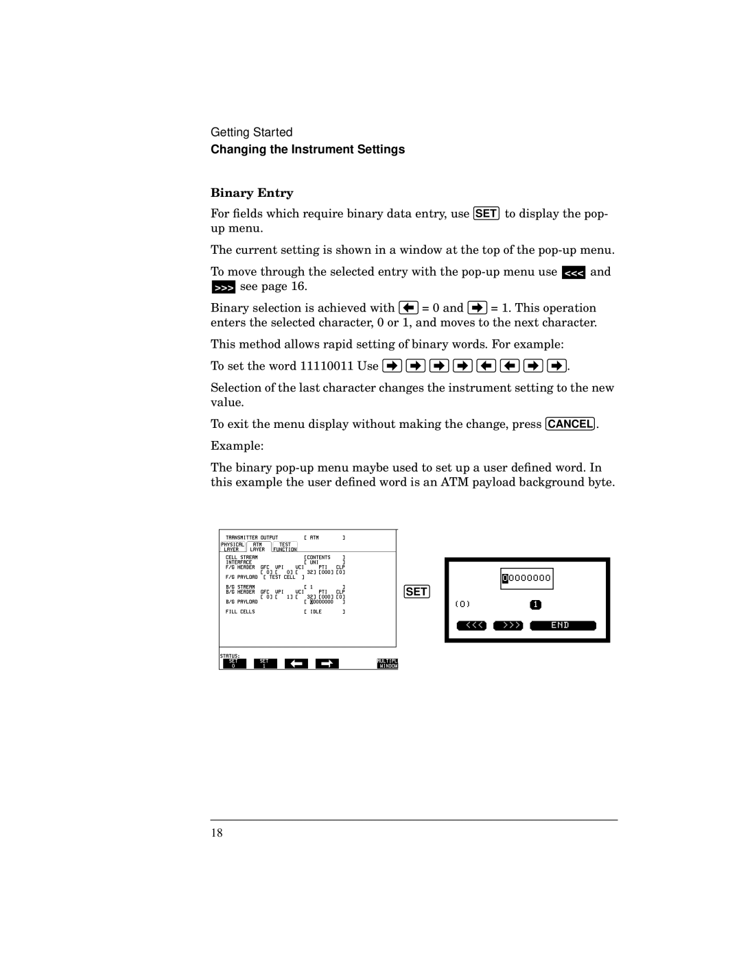 HP 37717C manual Binary Entry 