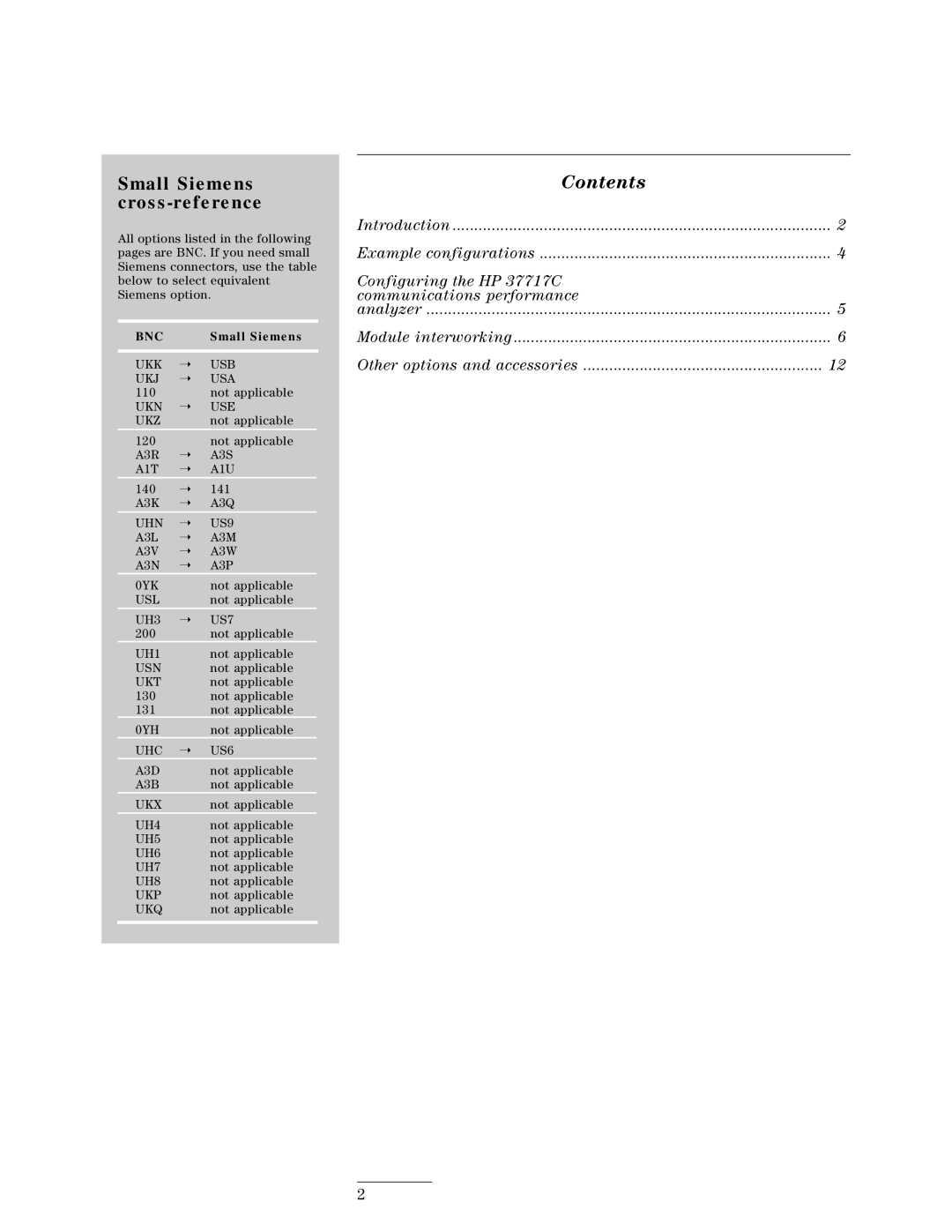 HP 37717C manual Contents 