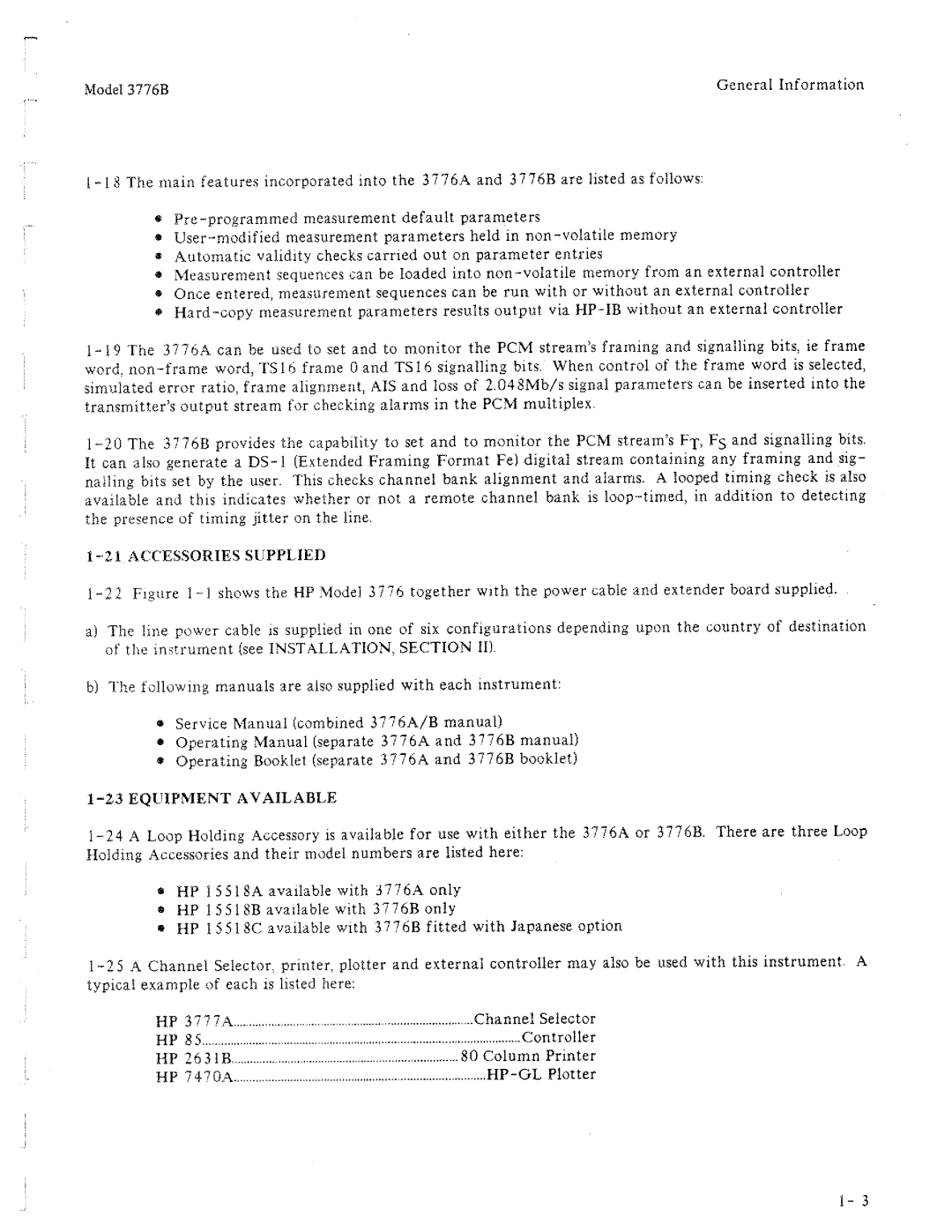 HP 3776B manual 