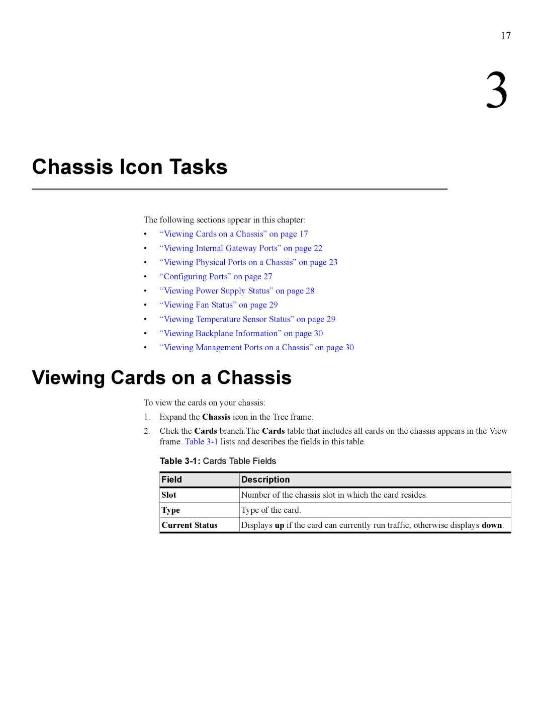 HP 377707-002 manual Chassis Icon Tasks, Viewing Cards on a Chassis 