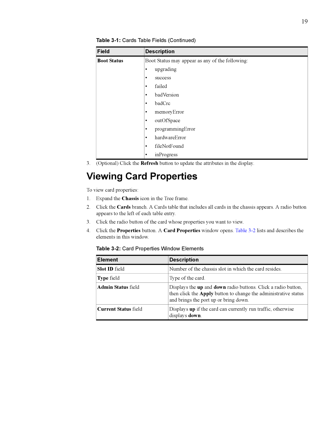 HP 377707-002 manual Viewing Card Properties 