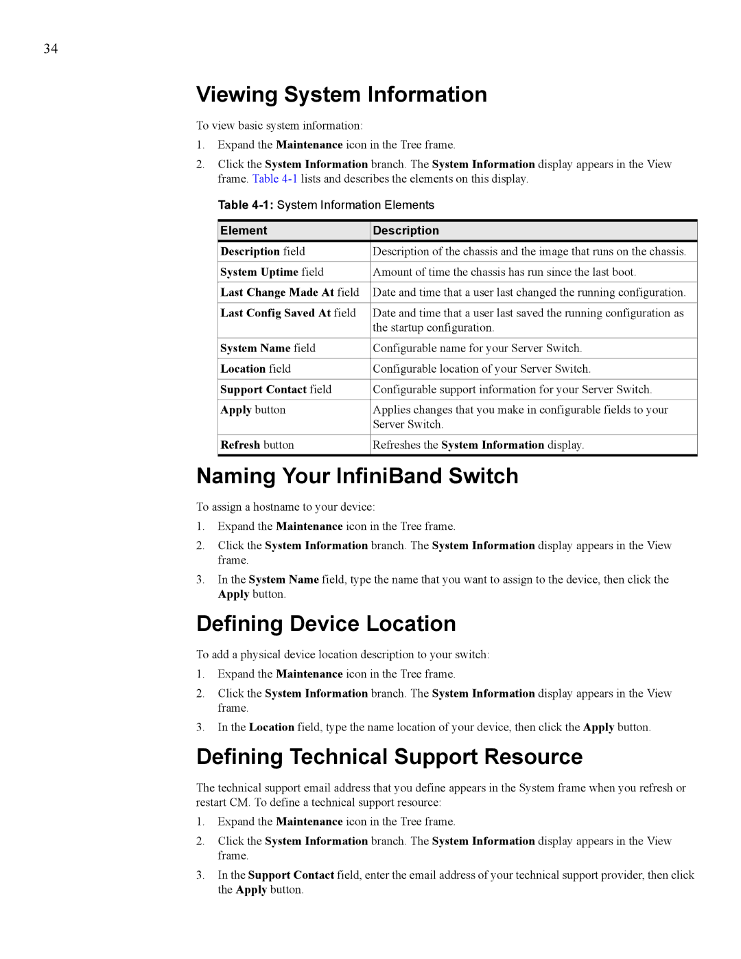 HP 377707-002 manual Viewing System Information, Naming Your InfiniBand Switch, Defining Device Location 